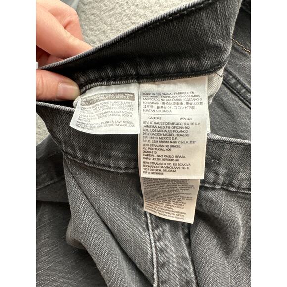 Levis 569 Denim Jeans Men's Size 36X36 Loose Fit Straight Leg Pocket Black - Picture 8 of 11